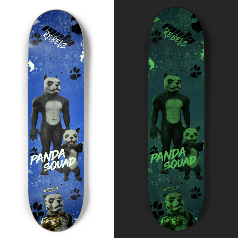 Triple Threat Skate Deck (GLOW IN THE DARK)