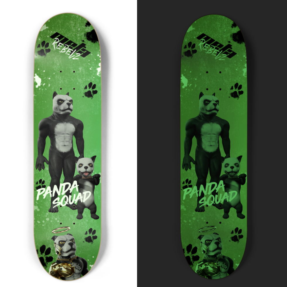 Triple Threat Skate Deck (GLOW IN THE DARK)