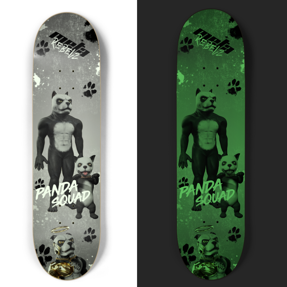 Triple Threat Skate Deck (GLOW IN THE DARK)