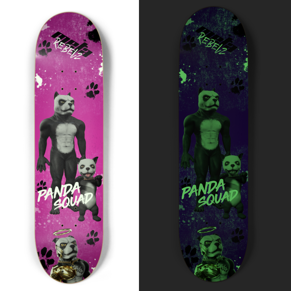 Triple Threat Skate Deck (GLOW IN THE DARK)