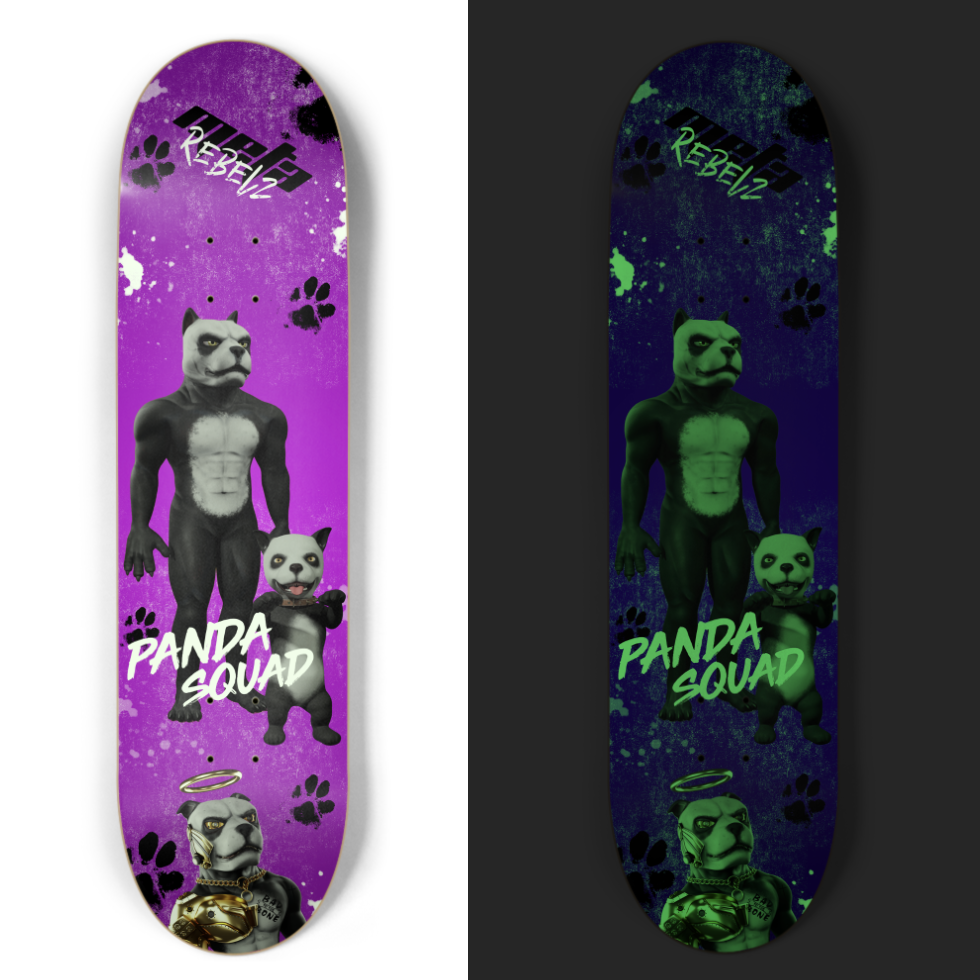 Triple Threat Skate Deck (GLOW IN THE DARK)