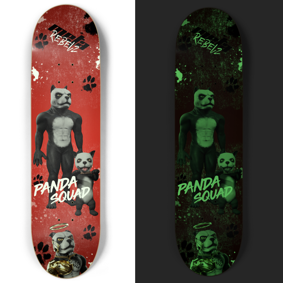 Triple Threat Skate Deck (GLOW IN THE DARK)