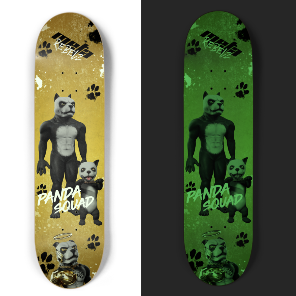 Triple Threat Skate Deck (GLOW IN THE DARK)