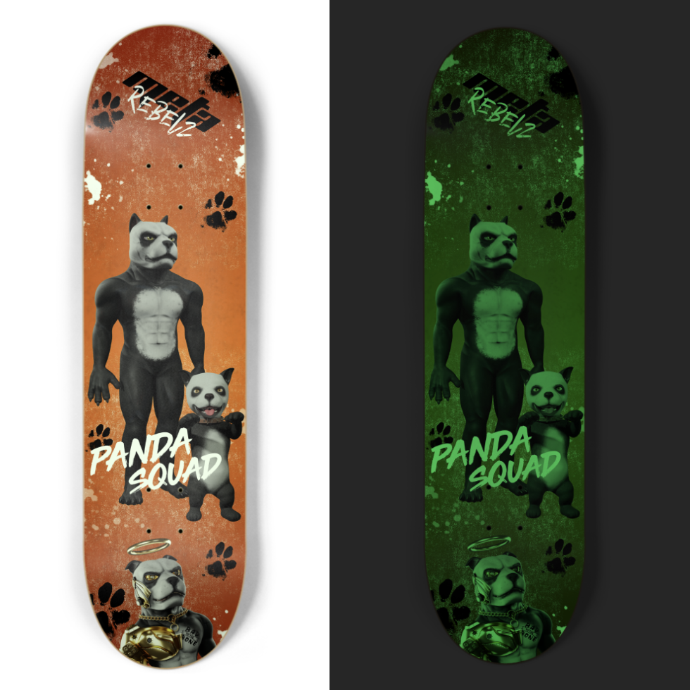 Triple Threat Skate Deck (GLOW IN THE DARK)